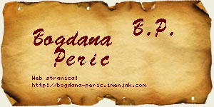 Bogdana Perić vizit kartica